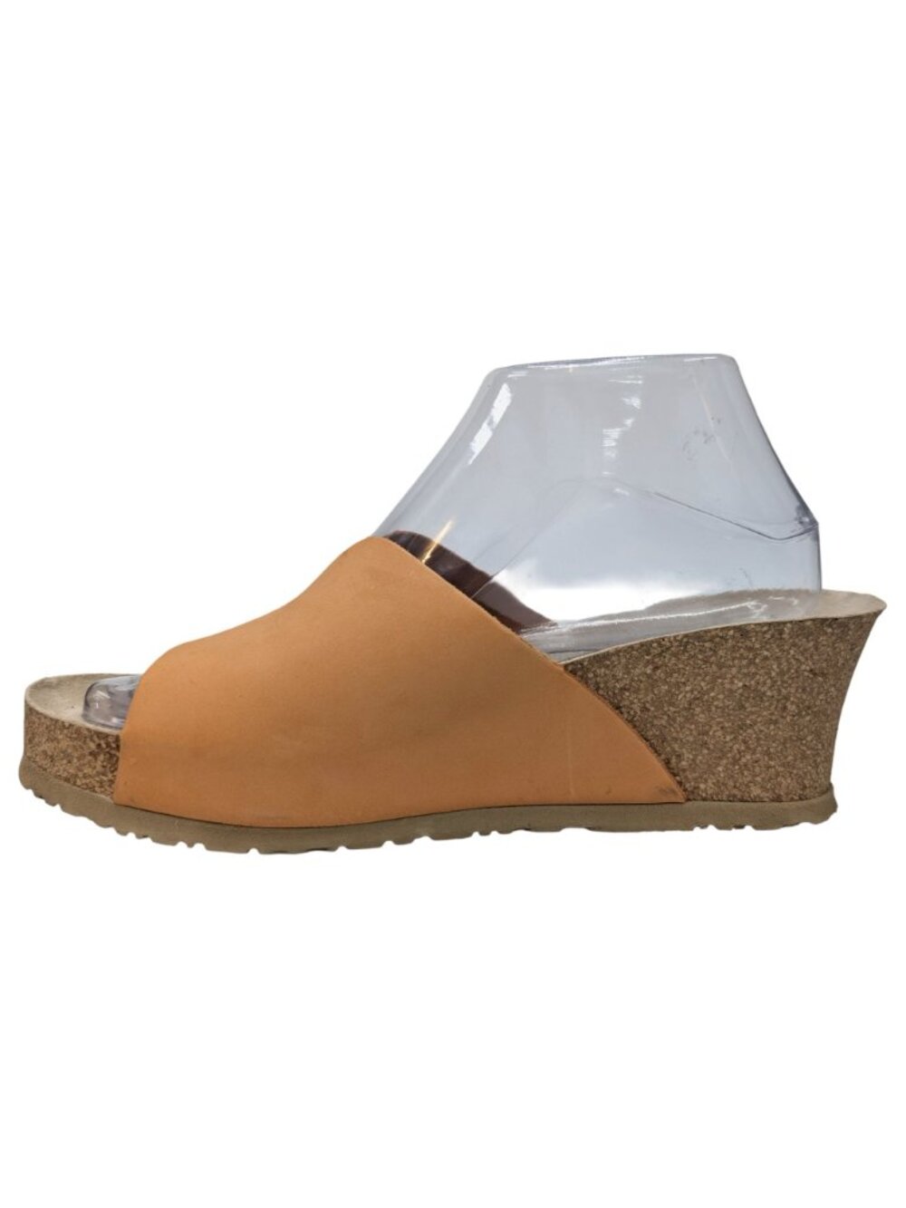Mephisto Lisane Camel Scratch Sandals Womens Tan Leather Wedge Heel EU 40 US 9 - Picture 4 of 12